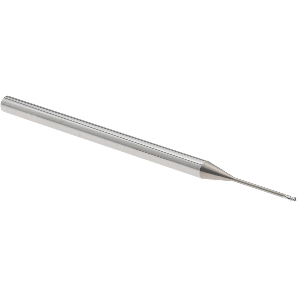 14797170 Square End Mill: 1/32" Dia, 0.046" LOC, 3 Flutes, Solid Carbide  