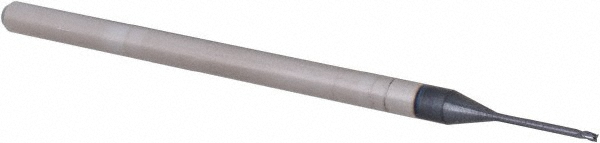 14797169 Square End Mill: 1/32 Dia, 0.046 LOC, 1/8 Shank Dia, 2-1/2 OAL, 3 Flutes, Solid Carbide  