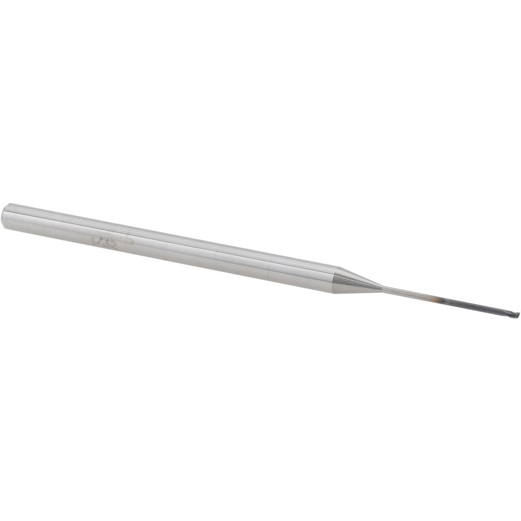 14797173 Square End Mill: 1/32" Dia, 0.046" LOC, 3 Flutes, Solid Carbide  