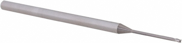14797188 Square End Mill: 0.04" Dia, 0.06" LOC, 3 Flutes, Solid Carbide  