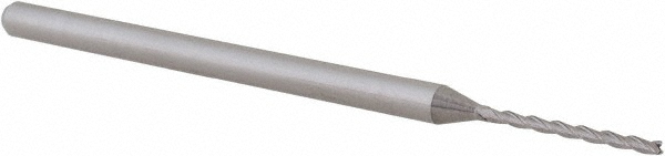 14883473 Square End Mill: 3/64" Dia, 0.57" LOC, 3 Flutes, Solid Carbide  
