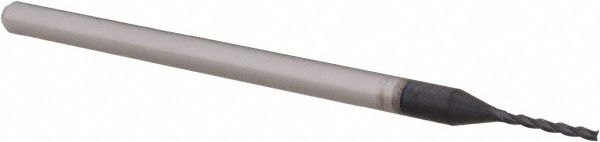 14883478 Square End Mill: 0.04" Dia, 0.325" LOC, 3 Flutes, Solid Carbide  