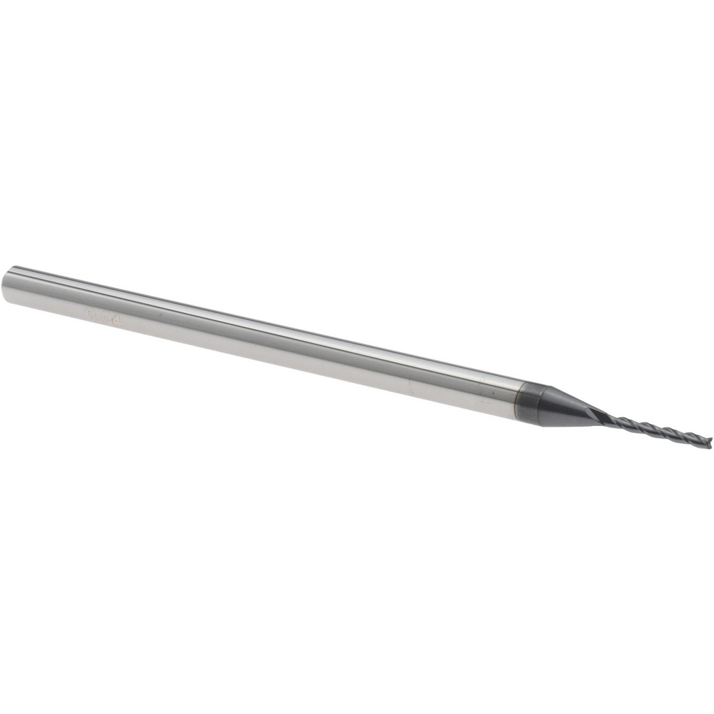 14883478 Square End Mill: 0.04" Dia, 0.325" LOC, 3 Flutes, Solid Carbide  