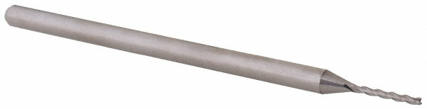14883479 Square End Mill: 0.04" Dia, 0.325" LOC, 3 Flutes, Solid Carbide  