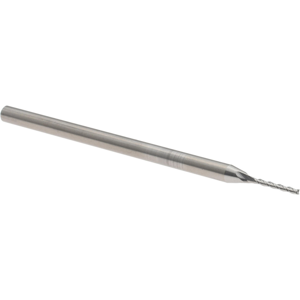 14883479 Square End Mill: 0.04" Dia, 0.325" LOC, 3 Flutes, Solid Carbide  