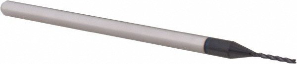 14883480 Square End Mill: 0.035" Dia, 9/32" LOC, 3 Flutes, Solid Carbide  