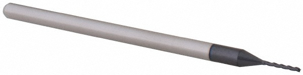 14883483 Square End Mill: 1/32" Dia, 1/4" LOC, 3 Flutes, Solid Carbide  