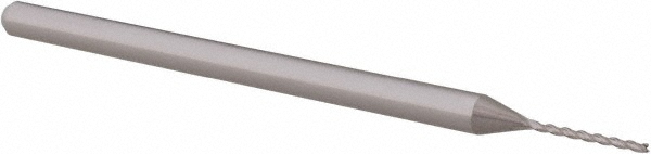 14883485 Square End Mill: 1/32" Dia, 3/8" LOC, 3 Flutes, Solid Carbide  