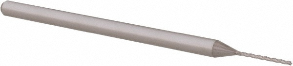 14883490 Square End Mill: 0.03" Dia, 3/8" LOC, 3 Flutes, Solid Carbide  