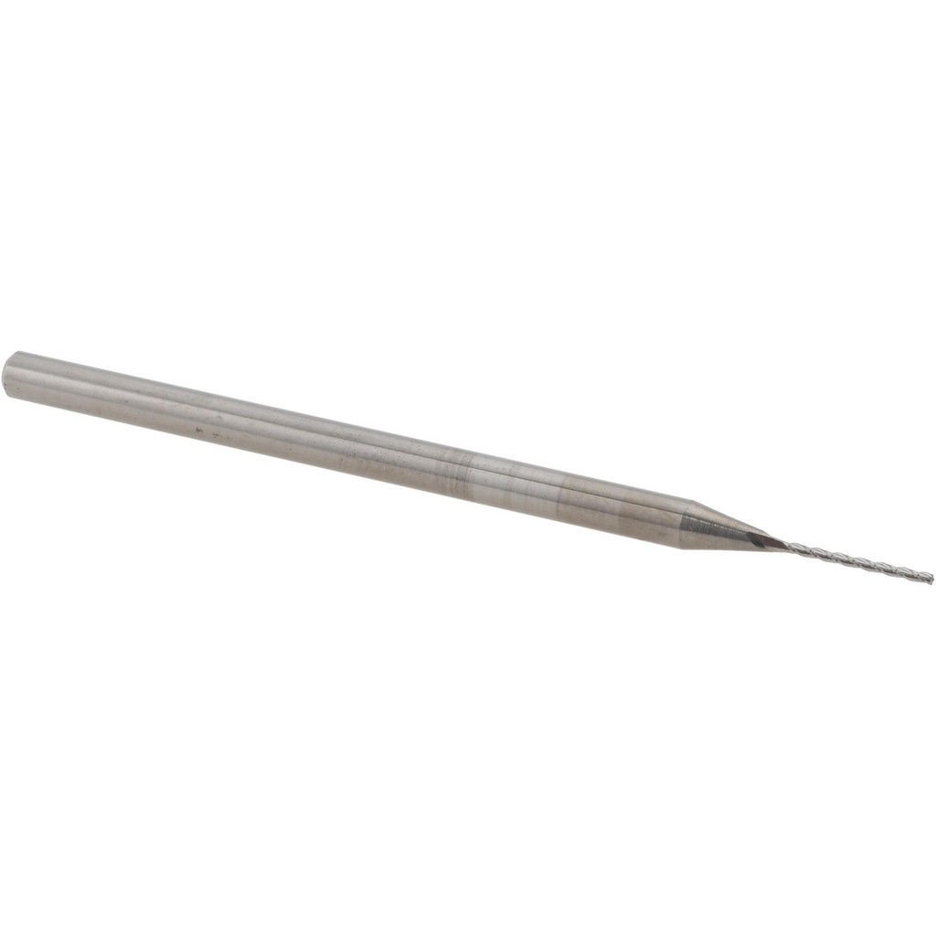 14883490 Square End Mill: 0.03" Dia, 3/8" LOC, 3 Flutes, Solid Carbide  