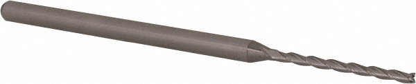 14883492 Square End Mill: 1/16" Dia, 3/4" LOC, 3 Flutes, Solid Carbide  