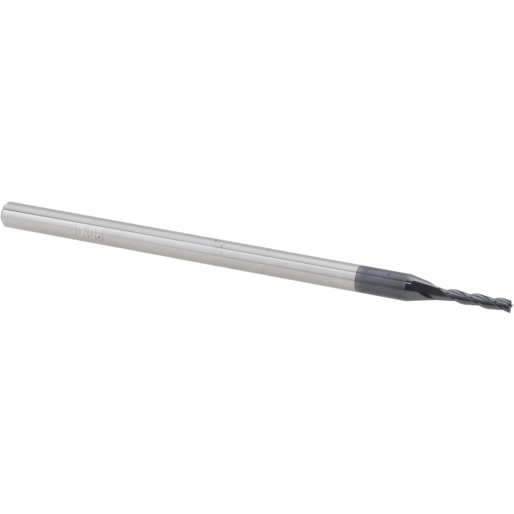 14883495 Square End Mill: 0.06" Dia, 0.312" LOC, 3 Flutes, Solid Carbide  