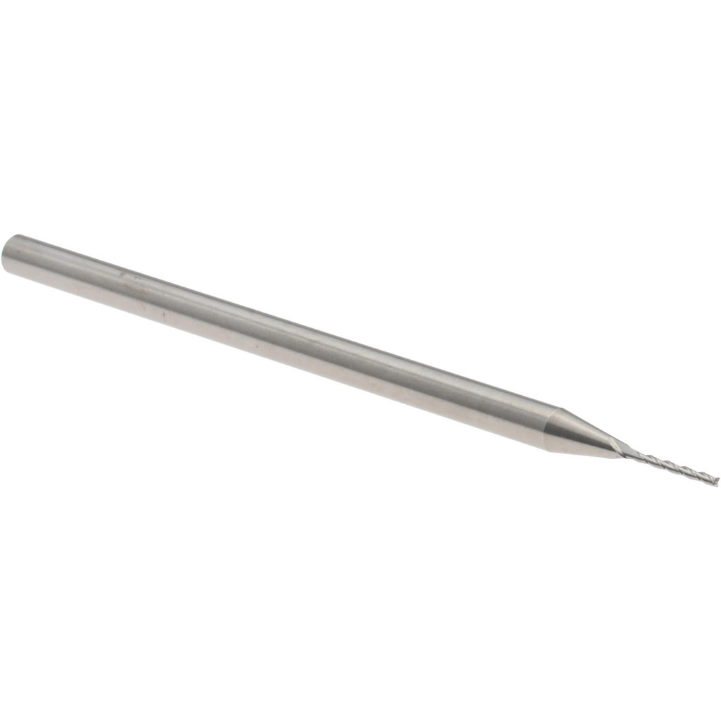 14883501 Square End Mill: 0.03" Dia, 1/4" LOC, 3 Flutes, Solid Carbide  