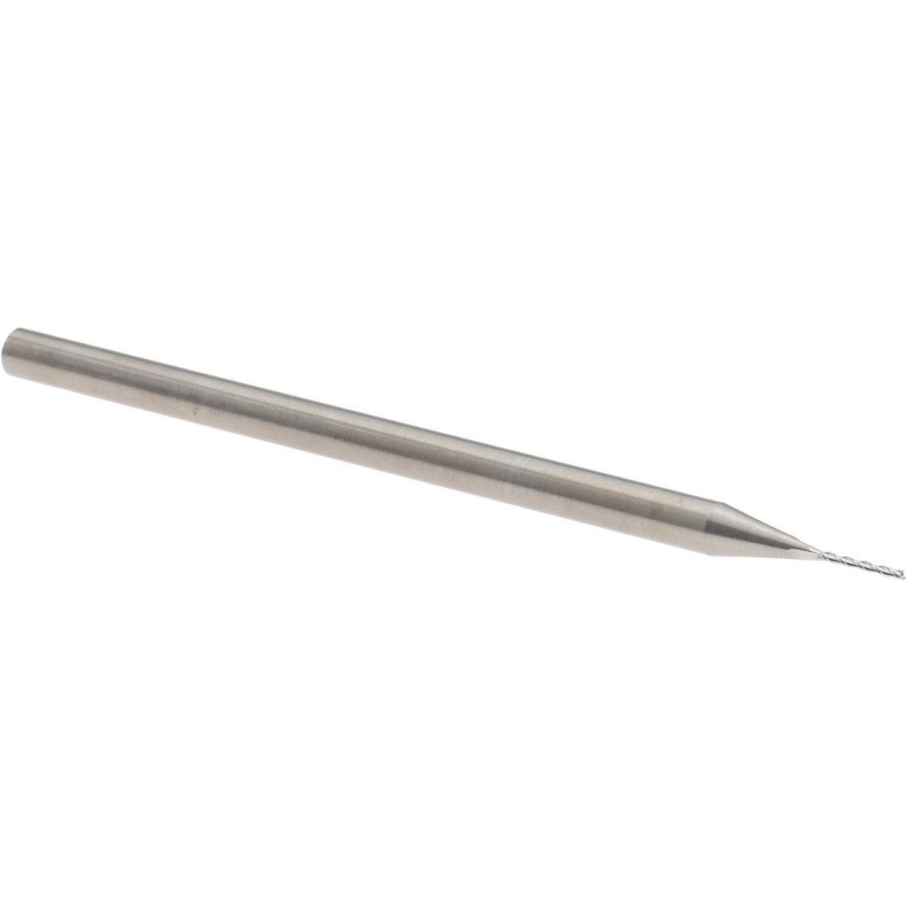 14883502 Square End Mill: 0.025" Dia, 13/64" LOC, 3 Flutes, Solid Carbide  