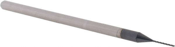 Accupro AP62778345 Square End Mill: 1/64 Dia, 1/4 LOC, 1/8 Shank Dia, 2-1/2 OAL, 3 Flutes, Solid Carbide 