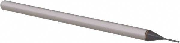 Accupro 4212 Square End Mill: 1/64 Dia, 5/32 LOC, 1/8 Shank Dia, 2-1/2 OAL, 3 Flutes, Solid Carbide 