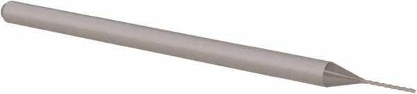 Accupro AP62778360 Square End Mill: 1/64 Dia, 1/4 LOC, 1/8 Shank Dia, 2-1/2 OAL, 3 Flutes, Solid Carbide 