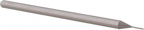 Accupro 1257 Square End Mill: 1/64 Dia, 5/32 LOC, 1/8 Shank Dia, 2-1/2 OAL, 3 Flutes, Solid Carbide 