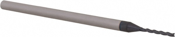 Accupro AP62778402 Square End Mill: 3/64 Dia, 3/8 LOC, 1/8 Shank Dia, 2-1/2 OAL, 3 Flutes, Solid Carbide 