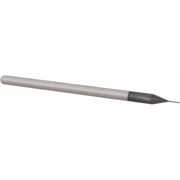 Accupro AP62778410 Square End Mill: 1/64 Dia, 1/8 LOC, 1/8 Shank Dia, 2-1/2 OAL, 3 Flutes, Solid Carbide 