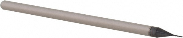 Accupro AP62778428 Square End Mill: 1/64 Dia, 5/64 LOC, 1/8 Shank Dia, 2-1/2 OAL, 3 Flutes, Solid Carbide 