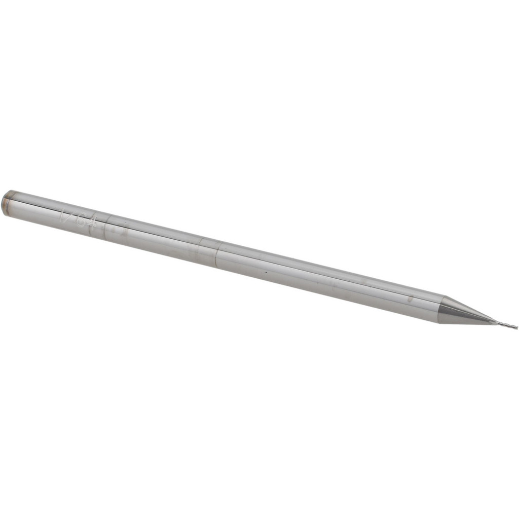 14883511 Square End Mill: 1/64" Dia, 5/64" LOC, 3 Flutes, Solid Carbide  