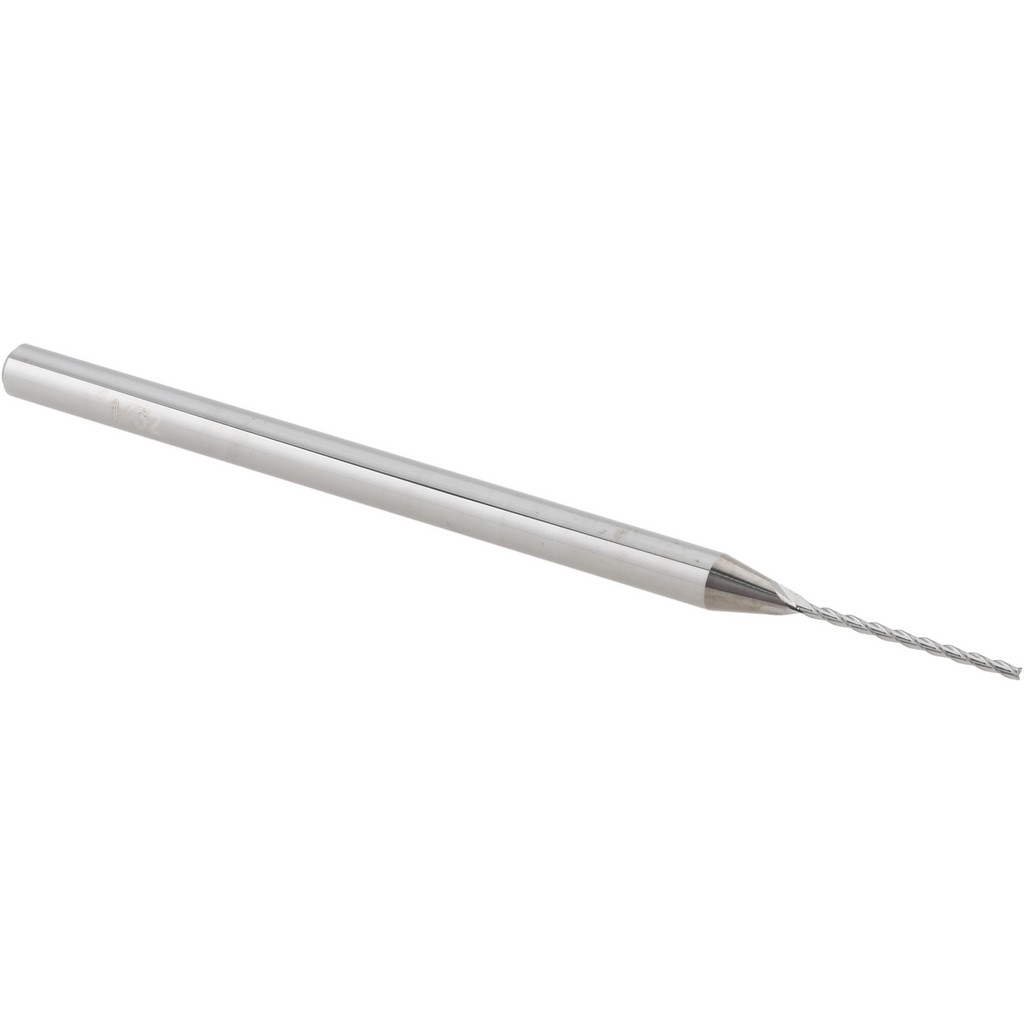 14883516 Square End Mill: 1/32" Dia, 15/32" LOC, 3 Flutes, Solid Carbide  