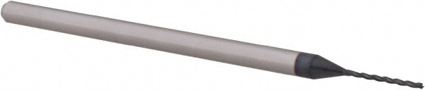 Accupro AP62779038 Square End Mill: 0.0312 Dia, 3/8 LOC, 1/8 Shank Dia, 2-1/2 OAL, 3 Flutes, Solid Carbide 