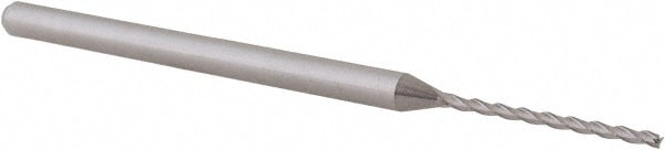 Accupro AP62779079 Square End Mill: 3/64 Dia, 0.71 LOC, 1/8 Shank Dia, 2-1/2 OAL, 3 Flutes, Solid Carbide 