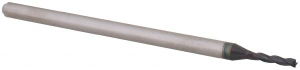 Accupro AP62779111 Square End Mill: 1/16 Dia, 0.312 LOC, 1/8 Shank Dia, 2-1/2 OAL, 3 Flutes, Solid Carbide 