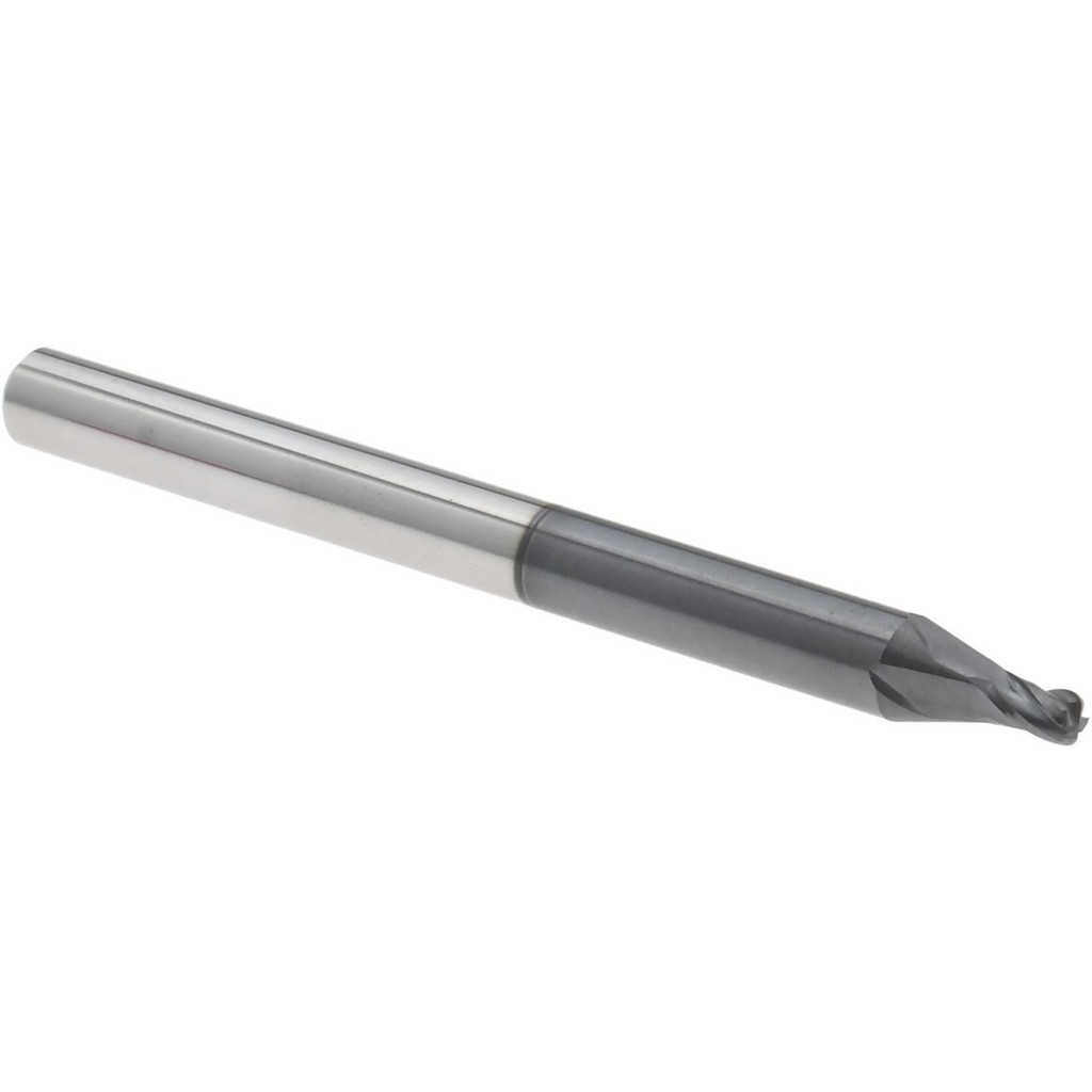 14796302 Corner Radius End Mill: 1/16" Dia, 3" LOC, 0.0150" Radius, 4 Flute, Solid Carbide  