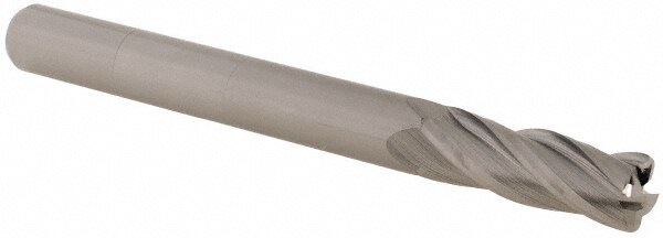 Accupro 12467993 Corner Radius End Mill: 1/4" Dia, 3/4" LOC, 0.03" Radius, 4 Flutes, Solid Carbide 