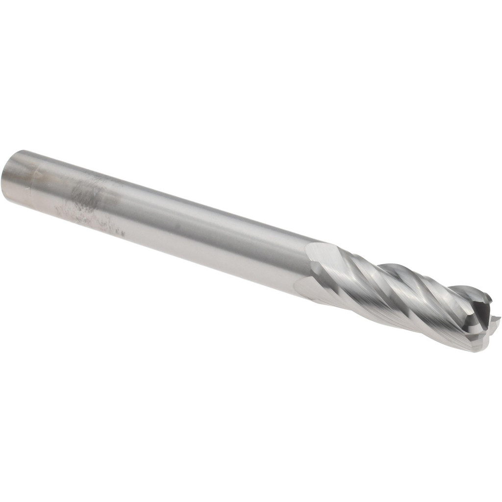 14797589 Corner Radius End Mill: 1/4" Dia, 3/4" LOC, 0.0600" Radius, 4 Flute, Solid Carbide  
