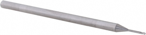 Accupro 14796225 Corner Radius End Mill: 0.0312" Dia, 0.046" LOC, 0.005" Radius, 3 Flutes, Solid Carbide 