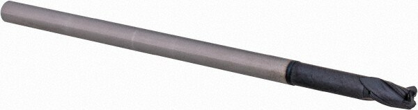 Accupro 14796270 Corner Radius End Mill: 1/8" Dia, 0.187" LOC, 0.03" Radius, 3 Flutes, Solid Carbide 