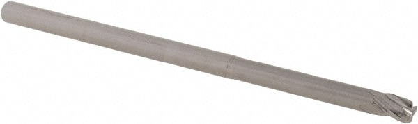 Accupro 14796267 Corner Radius End Mill: 1/8" Dia, 0.187" LOC, 0.03" Radius, 3 Flutes, Solid Carbide 