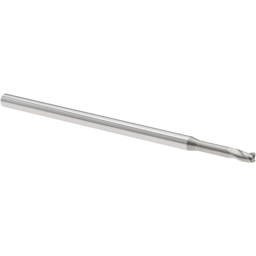 14796256 Corner Radius End Mill: 0.0938" Dia, 3.375" LOC, 0.0150" Radius, 3 Flute, Solid Carbide  