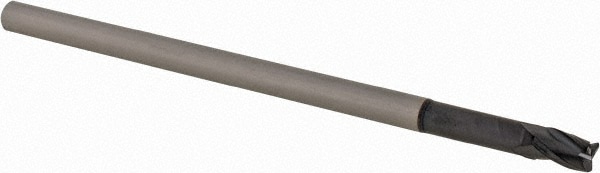 Accupro 14796266 Corner Radius End Mill: 1/8" Dia, 0.187" LOC, 0.015" Radius, 3 Flutes, Solid Carbide 