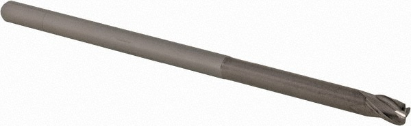 Accupro 14796264 Corner Radius End Mill: 1/8" Dia, 0.187" LOC, 0.015" Radius, 3 Flutes, Solid Carbide 