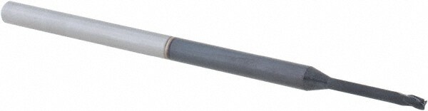 Accupro 14796240 Corner Radius End Mill: 1/16" Dia, 0.093" LOC, 0.01" Radius, 3 Flutes, Solid Carbide 