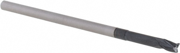 Accupro 14796263 Corner Radius End Mill: 1/8" Dia, 0.187" LOC, 0.01" Radius, 3 Flutes, Solid Carbide 