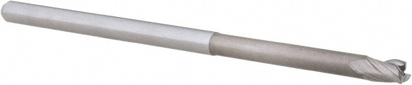 Accupro 14796323 Corner Radius End Mill: 1/8" Dia, 0.187" LOC, 0.01" Radius, 3 Flutes, Solid Carbide 