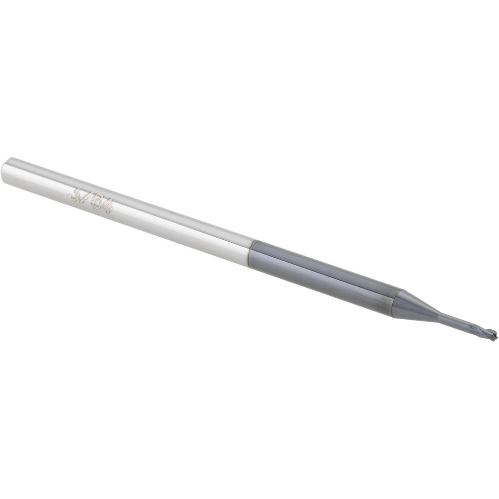 14796229 Corner Radius End Mill: 0.0469" Dia, 2.75" LOC, 0.0050" Radius, 3 Flute, Solid Carbide  