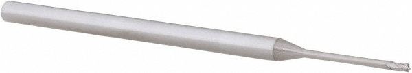 14796230 Corner Radius End Mill: 0.0469" Dia, 1.75" LOC, 0.0050" Radius, 3 Flute, Solid Carbide  