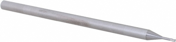 14796227 Corner Radius End Mill: 0.0312" Dia, 1.625" LOC, 0.0050" Radius, 3 Flute, Solid Carbide  