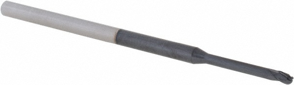 14796235 Corner Radius End Mill: 1/16" Dia, 0.093" LOC, 0.005" Radius, 3 Flutes, Solid Carbide  