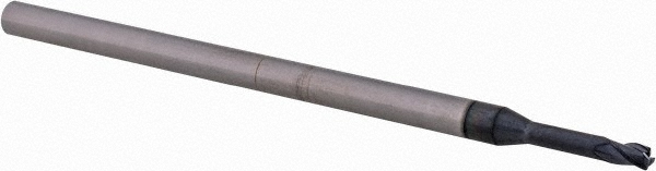 14796246 Corner Radius End Mill: 0.0781" Dia, 0.625" LOC, 0.0100" Radius, 3 Flute, Solid Carbide  