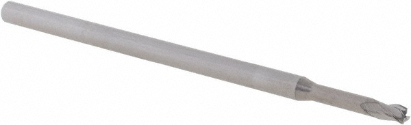 14796252 Corner Radius End Mill: 0.0938" Dia, 0.139" LOC, 0.01" Radius, 3 Flutes, Solid Carbide  