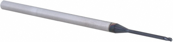 14797203 Square End Mill: 3/64 Dia, 0.07 LOC, 1/8 Shank Dia, 2-1/2 OAL, 3 Flutes, Solid Carbide  
