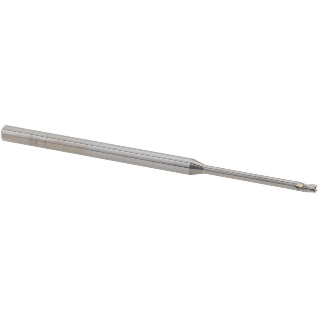 14797250 Square End Mill: 0.07 Dia, 0.105 LOC, 1/8 Shank Dia, 2-1/2 OAL, 3 Flutes, Solid Carbide  